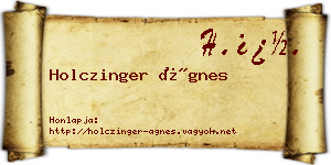 Holczinger Ágnes névjegykártya